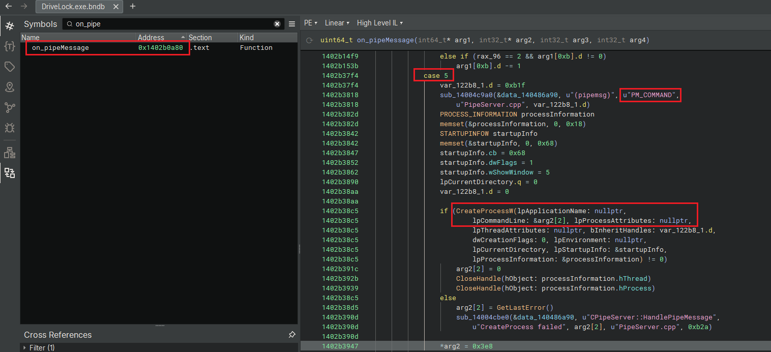 Command handler - PM_COMMAND